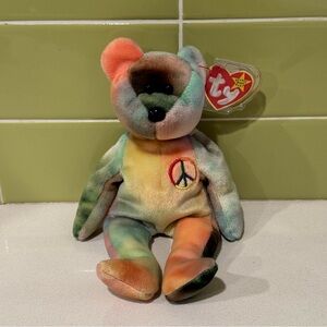 Ty Beanie Baby Peace Bear (1996)